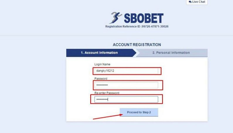 đăng ký tài khoản SBOBET